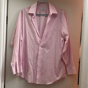 Clearance❗️ Calvin Klein Pink Long Sleeve Men Shirt Size Large 16 (32/33)